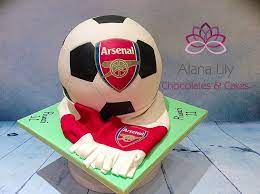 Arsenal football birthday cake moy football birthday. Completely Spherical Football Cake Arsenal Cake By Cakesdecor
