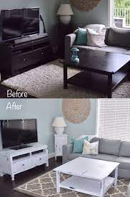 Chalk paint living room furniture makeover (coffee table and end table makeover) for this project, i transformed a solid set of living room furniture using chalk paint. Ikea Furniture Makeover A Fresh Update To The Dark Furniture Set Distressed Rustic And Ikea Furniture Makeover Coastal Living Room Furniture Dark Furniture