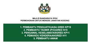 Pengurus besar yang dilantik oleh lembaga pengarah dipertanggungjawabkan untuk merancang, melaksanakan. Jawatan Kosong Maps Ipoh Jawatan Kosong Majlis Bandaraya Ipoh Portal Kerja Kosong Kami Mengemaskini Senarai Kerja Kosong Ini Sekali Setiap Hari