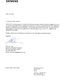 A cover letter serves as a formal introduction to your resume, and allows you to expand on various aspects of your work history. Win5x58 Wimax Subscriber Unit Transceiver Cover Letter Authorization Letter Siemens Canada