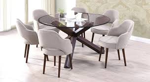 round glass dining table modern dining