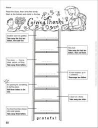 Giving Thanks Word Ladder Grades 4 6 Word Ladders Word Study Lessons Word Study