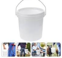 NUOLUX 1.5 Gallon Plastic Bucket, with Handle & Lid