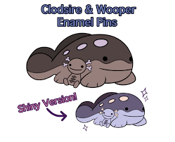 Clodsire & Wooper Enamel Pin - Etsy