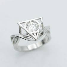 1 07ct White Round Harry Potter Deathly Hallows Engagement 925 Silver Ring Shopneez Jewelry In 2020 Geeky Engagement Rings Unique Engagement Rings Traditional Engagement Rings