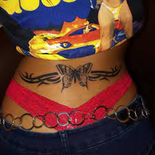 Mikey Cortez On Instagram Butterfly Tramp Stamp For Deathbydrowsy Created At Suertetattoos Tramp Stamp Tattoos Back Tattoo Women Intimate Tattoos