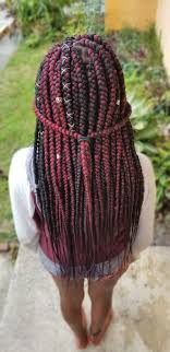 Black And Burgundy Hair Box Braids Medium Box Braids Medium Sized Box Braids Burgundy Box Braids Box Braids Sizes