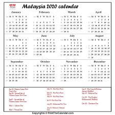National public holidays in australia are good friday, new year's day, easter monday, anzac day, christmas day, australia day, and boxing day. 2020 Holiday Calendar Malaysia Malaysia 2020 Holidays