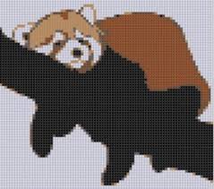 Red Panda Cross Stitch Pattern Broderie Sur Carte Panda Roux Broderie