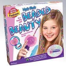 Hair Flair Beaded Beauty Girls Hair Styling Set Educational Toys Planet Beauty Kit Beauty Sets Toys For Girls