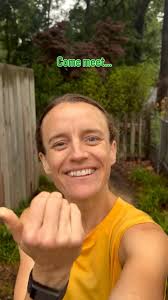 I work at the intersection of sustainability and running, getting runners  to believe they have a role in the climate movement and their voice  matters” is my most common response when I