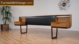 The most common headboard with nightstand material is plastic. Danish Teak Queen Headboard Floating Nightstands