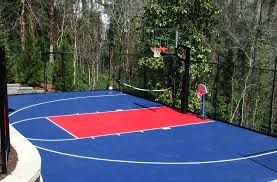 Junior high courts are even smaller at 74' and play with a width of 42'. Outdoor Basketball Court Kits Diy Sports Tiles Outdoor Basketball Court