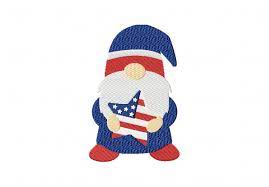 Collection by home sweet gnome | diy gnome making kits, patterns, & tutorials. 4th Of July Gnome Embroidery Design Daily Embroidery