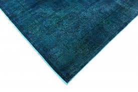 Der kurzflorteppich überzeugt mit seiner hohen qualität und seinem weichen flor. Vintage Teppich Turkis Blau In 390x280 1001 191142 Carpetido De
