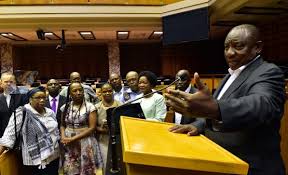 Let us stand up for a minute of silence in their memory. Ramaphosa Delivers 2019 State Of The Nation Address Moneyweb