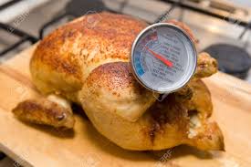 Let it rest for 10 minutes before serving. Meat Thermometer In A Roast Chicken Stock Photo Picture And Royalty Free Image Image 25790746