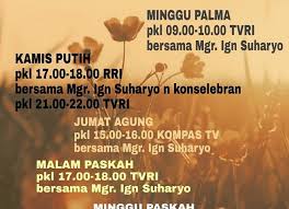 Setelah itu, di hari kamis hingga minggu, kita akan masuk dalam rangkaian tri hari suci yang masih dalam lingkup pekan suci. Jadwal Misa Online Kamis Putih 2021 Di Tvri Jadwal Misa Pekan Suci Di Gereja Katedral Jakarta Sesawi Net