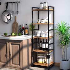 Find and compare shelves industrial metal online. Homfa 5 Tier Corner Shelf Free Standing Ladder Shaped Plant Flower Stand Rack Bathroom Storage Tower Industrial Style Utility Organizer Wood Look Accent Metal Frame Modern Furniture Home Office Buy Online In Bosnia