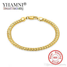 Shop pura vida for the latest handmade bracelets and accessories. 2021 Yhamni Men Women Gold Bracelets With 18kstamp New Trendy Pure Gold Color 5mm Wide Unique Snake Chain Bracelet Luxury Jewelry Ys242 From Galaxyjewelry 5 5 Dhgate Com