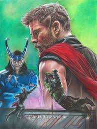 Deviantart is the world's largest online social community for artists and. Colored Pencil Thor Ragnarok Drawing The Artwork Of John Dibiase