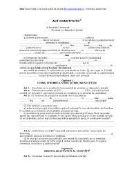 Va rog sa ma contactati. Act Constitutiv De Srl Asociat Unic