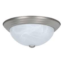 Luminance 2 Light Satin Nickel Flush Mount F7632 53 The Home Depot In 2020 Light Satin Flush Mount Lighting Flush Mount Ceiling