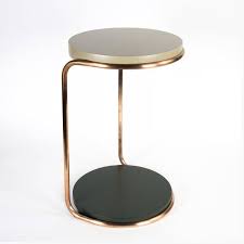 Mid Century Modern Style Side Table Bronze And Painted Wood By Carbonell Design Modern Side Table Mid Century Modern Side Table Contemporary Side Tables