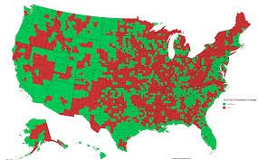 U S Population Changes By County From 2010 To 2016 Vivid Maps Us Map Map Illustrated Map