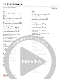 Tu Vis En Nous French Chord Chart Editable Hillsong