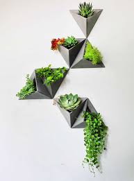 Concrete Triangle Wall Mounted Flower Pot Plant Decor Flower Pots Flower Pots Outdoor