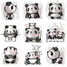 Pin By Charm Adventure On More Kawaii Ideas Panda Sketch Cute Drawings Kawaii Panda