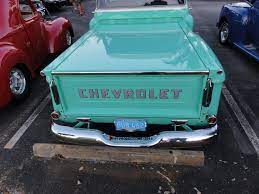 Location Car Cruise In The Plaza At Davie Fl 1956 Chevy Pick Up Truck Hydramatic 3100 Photographer Tim Sims 04 03 201 57 Chevy Trucks Chevy Trucks Chevy
