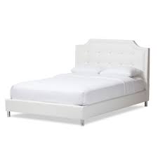 Check out our upholstered headboard queen selection for the very best in unique or custom, handmade pieces from our beds & headboards shops. Carlotta White Modern Bed With Upholstered Headboard Queen Size Interior Express