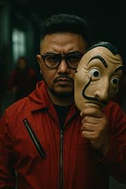 Creating cinematic money heist image with ai