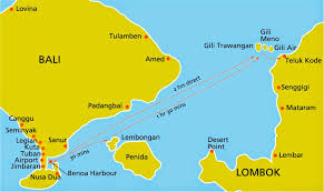 Gili Trawangan Lombok Map Indonesia Tourism