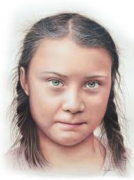 Greta Thunberg Portrait Painting Portrait Painting