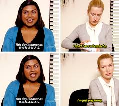 When Kelly And Angela Approached Their Days In Very Different Ways Angela The Office The Office Nbc Office Humor