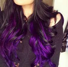 54 Ideas For Hair Purple Peekaboo Dyes Hair Styles Long Hair Styles Purple Hair