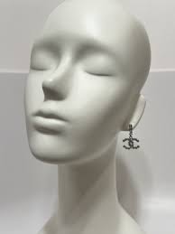 CHANEL BLACK AND PEARL EARRINGS VINTAGE