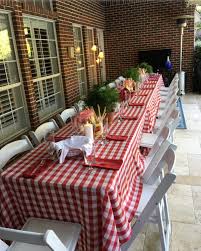 If you'd like to catch up, you can read about the appetizers and cocktails here: Italian Themed Dinner Cute Table Decor From Mix And Match Mama Italian Dinner Party Decorations Italian Themed Parties Italian Theme