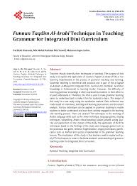 Guru menggunakan teks dalam buku teks bahasa melayu tahun 6 halaman 128. Pdf Funnun Taqdim Al Arabi Technique In Teaching Grammar For Integrated Dini Curriculum