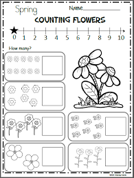 Spring Flower Counting And Number Writing Madebyteachers Alphabet Worksheets Preschool Preschool Worksheets Kindergarten Math Worksheets Free