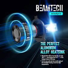 Beamtech H4 Led Headlight Bulbs 6500k 10000 Lumens Extremely Super Bright 9003 Hi Lo 30mm Heatsink Base Csp Chips Conversio Headlight Bulbs Led Headlights Bulb