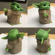 R Crafts Not Bad For My First 3d Print Baby Yoda Baby Prints Star Wars Diy Polymer Clay Crafts