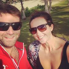 Jared and Christen Goff in LA celebrating the upcoming birth of their baby  girl! By the time he returns to Detroit for training camp, they will  officially be parents! #OnePride