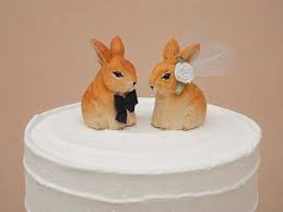 Amazon.com: Handmade Wooden Rabbit Wedding Cake Topper – Bride & Groom Bunny Figurines, Rustic Carved Animal Statue, Unique Engagement, Anniversary, LGBTQ+ Friendly Customizable Keepsake