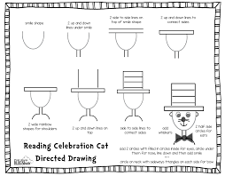 First Grade Blue Skies Directed Drawing Tutorial For Reading Celebration Week Freebie Directed Drawing Dr Seuss Day Dr Seuss Activities