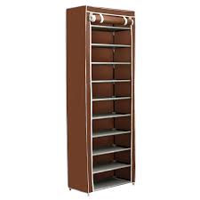 5% coupon applied at checkout. Homebi 10 Tier Shoe Rack Tower Portable Storage Organizer 30 Pair Space Saving Shoe Case Cabinet With Dustproof Non Woven Fabric Cover And 10 Durable Shelves Beige Storage Organization Home Urbytus Com