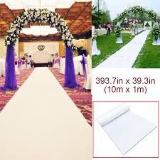 The rug street white carpet runner is a popular wedding aisle carpet, often chosen by wedding planners and event companies as a special event carpet. White Carpet 10x1m Wedding Aisle Floor Party Decor Background Bar Stage Carpets Rug Wedding Supplies Decoration Accessories Wish